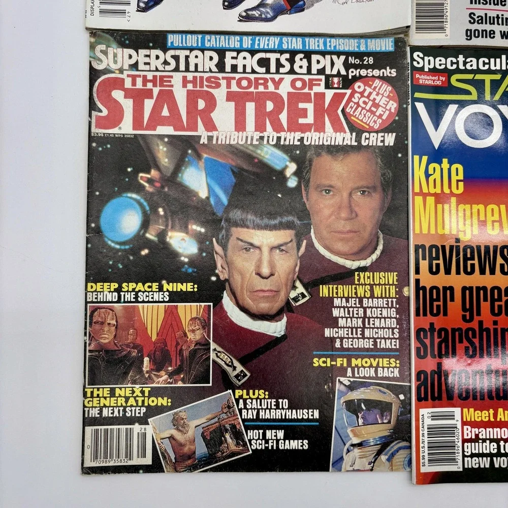Star Trek Magazines Lot of 8‎ MAD Special Starlog 25th Anniversary TNG Voyager